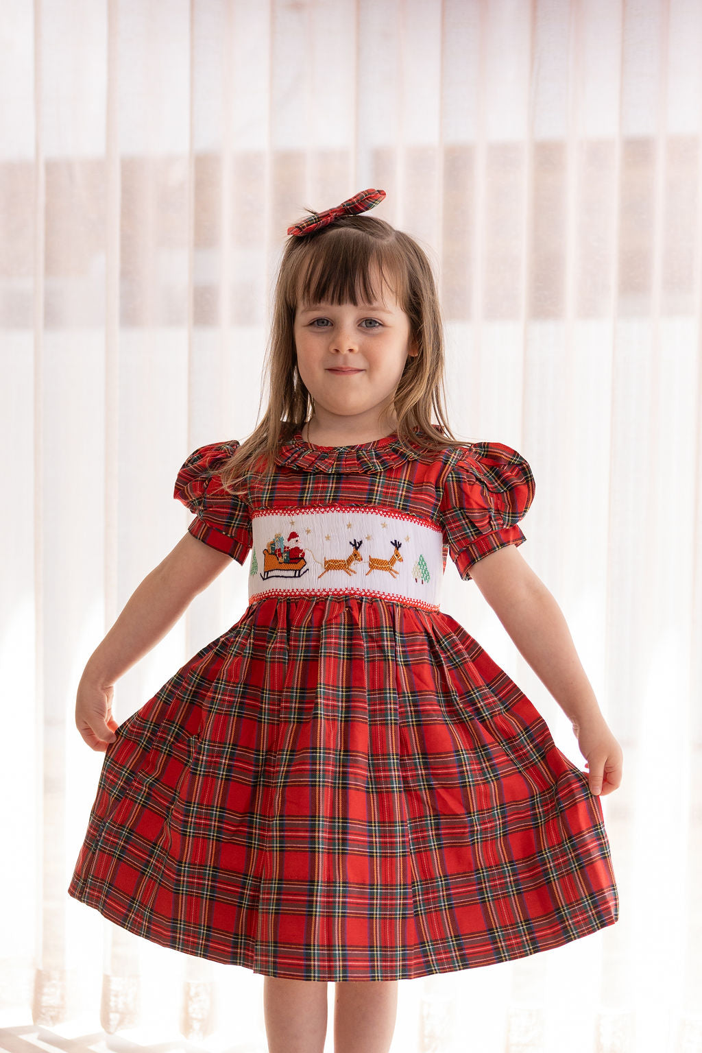 Christmas Eve Smocked Dress