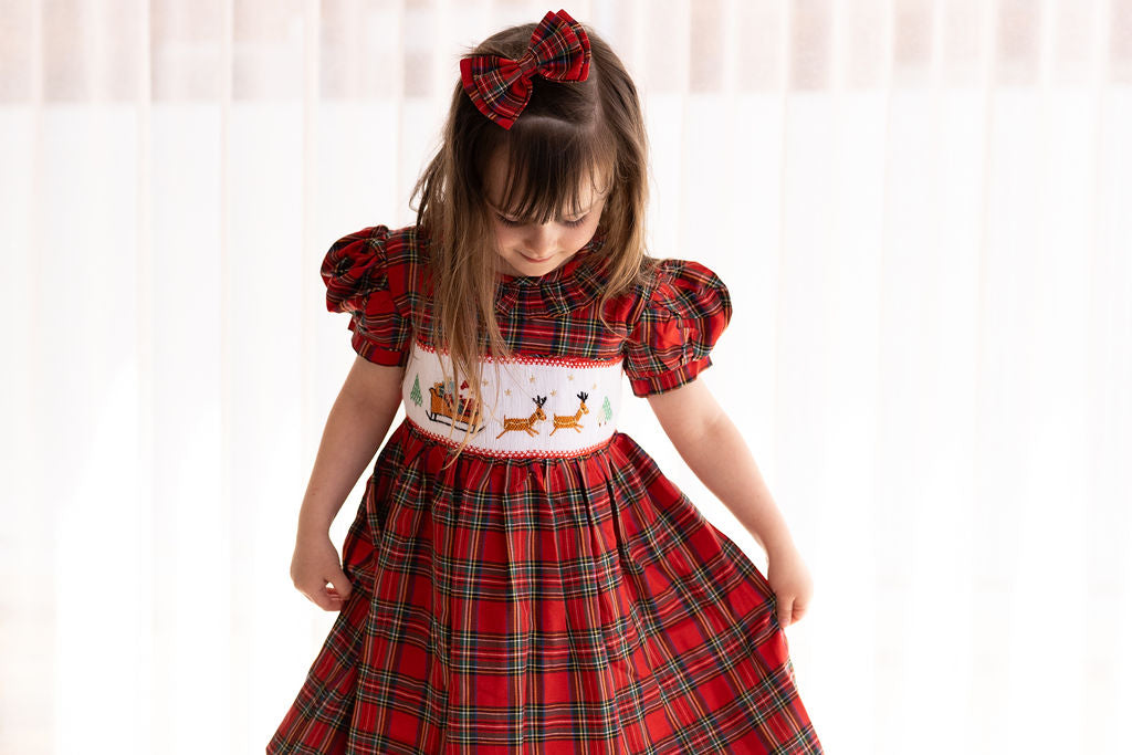 Christmas Eve Smocked Dress